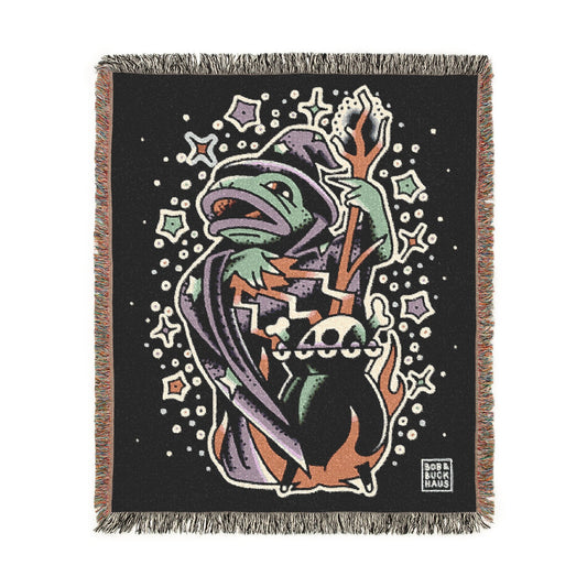 FROG WARLOCK WOVEN TAPESTRY BLANKET