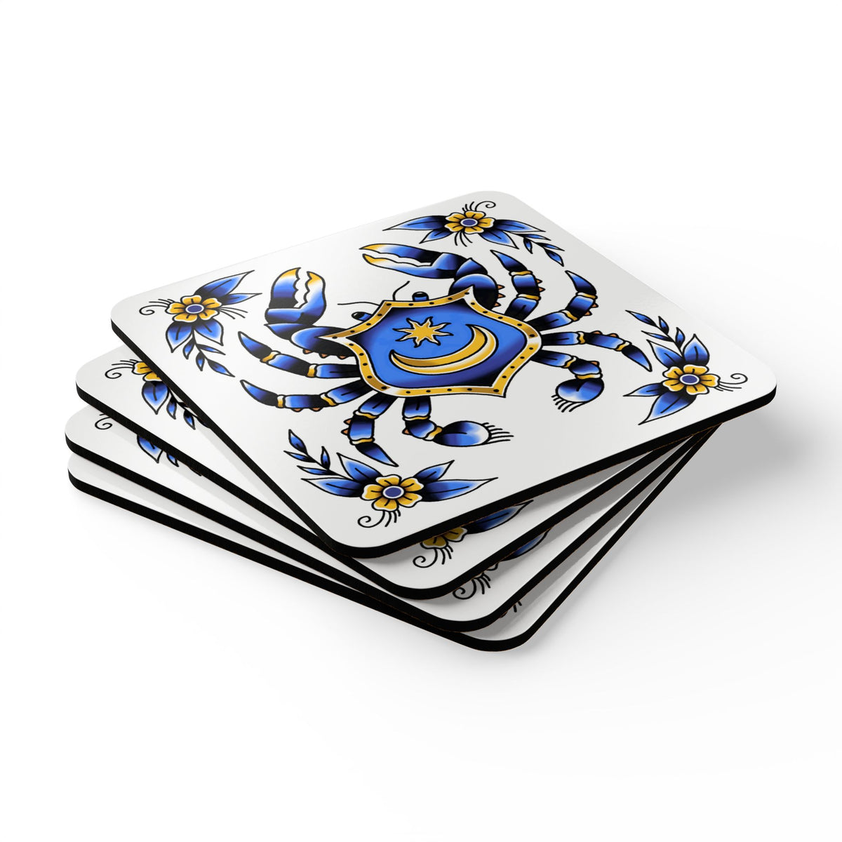 POMPEY CRAB COASTERS (4 PACK)