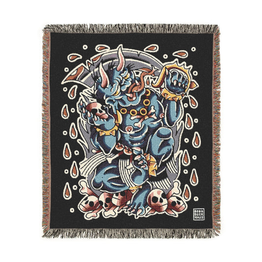 ONI TRADITIONAL TATTOO WOVEN BLANKET