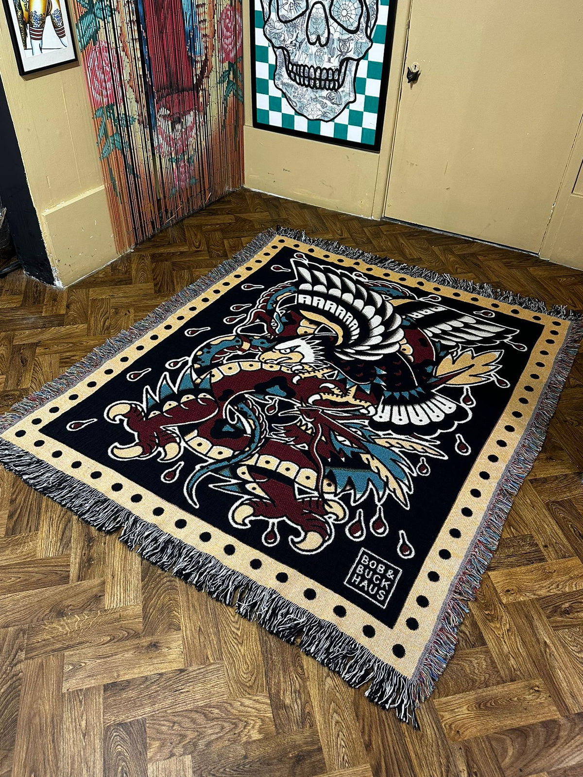 BATTLE ROYALE TRADITIONAL TATTOO WOVEN BLANKET