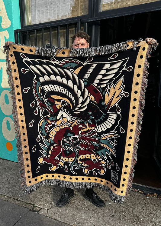 BATTLE ROYALE TRADITIONAL TATTOO WOVEN BLANKET