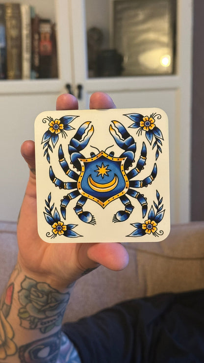 POMPEY CRAB COASTERS (4 PACK)